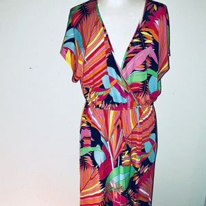 Trina Turk retro print maxi dress  size 6